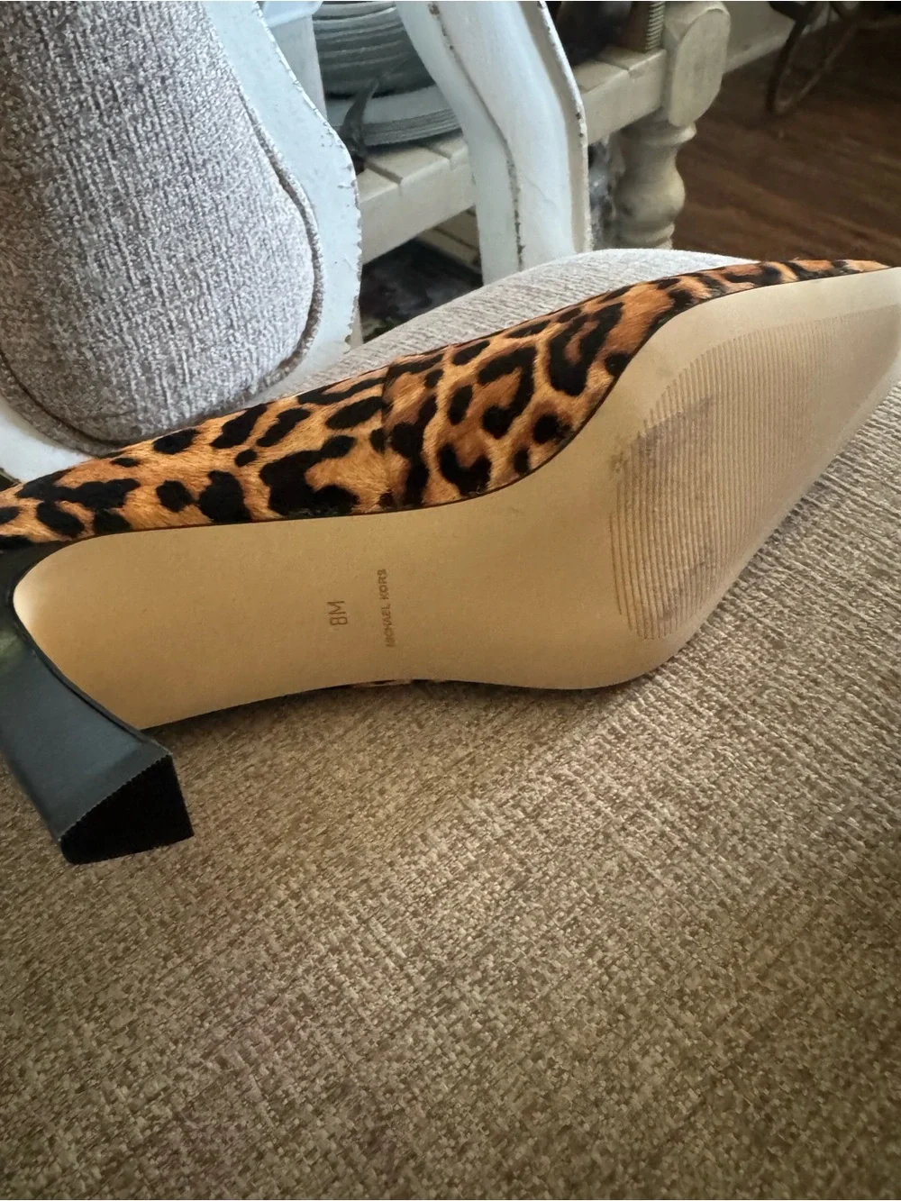 Michael Kors Leopard-Print Pointed Toe Pumps in Brown and Black